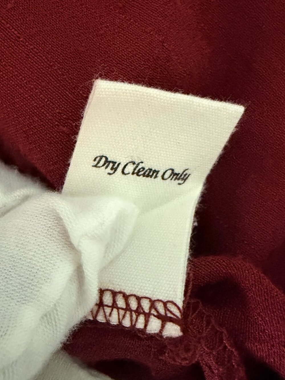 MINE Burgundy Wine Red Lace Yoke Blouse L Cottagecore Romantic Boho Festival - Picture 7 of 15